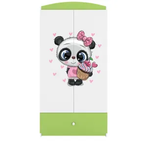 Kocot kids Detská šatníková skriňa BABYDREAMS Panda zelená