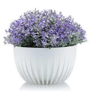 HowHomely Kvetináč STRIPPED ECO 24 cm biely