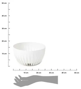 HowHomely Kvetináč STRIPPED ECO 24 cm biely