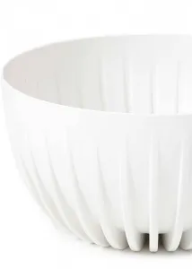 HowHomely Kvetináč STRIPPED ECO 24 cm biely