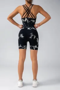 Legínovo Push-up overal čierny mramor Veľkosť: M
