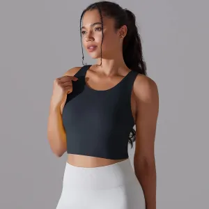 Legínovo Push-up top čierny Veľkosť: M