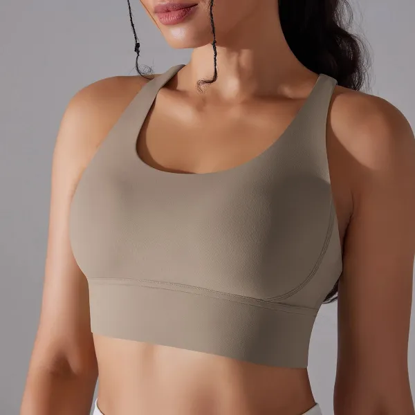 Legínovo Fitness top hnedý Veľkosť: S