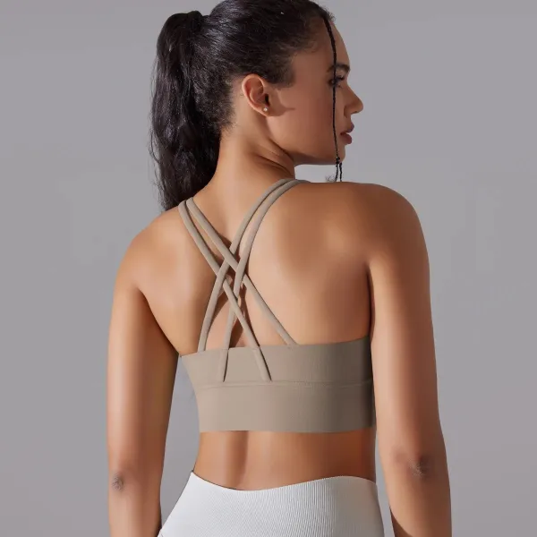 Legínovo Fitness top hnedý Veľkosť: S