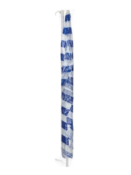 Slnečník plážový 230 cm, Happy Green, modré pruhy