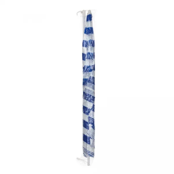 Slnečník plážový 230 cm, Happy Green, modré pruhy