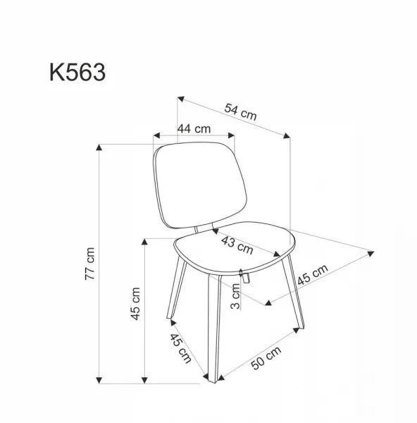 Jedálenská stolička K563 HALMAR