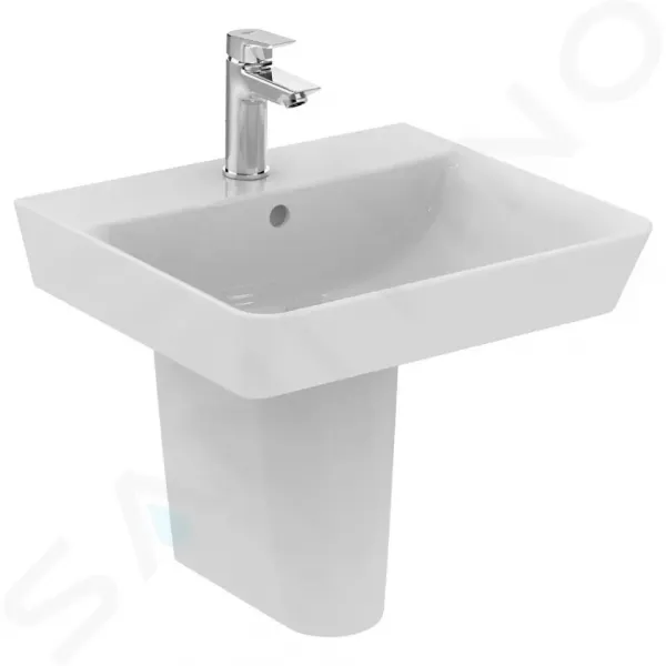 Ideal Standard Connect Air - Umývadlo CUBE 500x450 mm, s prepadom, biela E030101