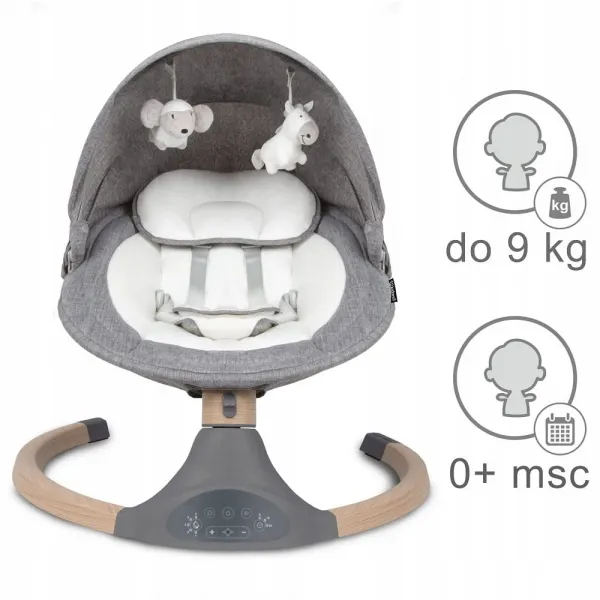 JAKS Vibračná hojdačka Luxi Dark Melange/Wooden