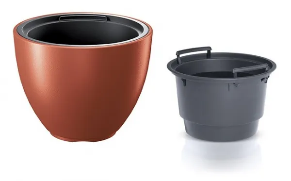 Prosperplast Kvetináč s vkladom HEOSE III medený, variant 46,9 cm