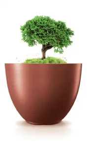 Prosperplast Kvetináč s vkladom HEOSE III medený, variant 46,9 cm
