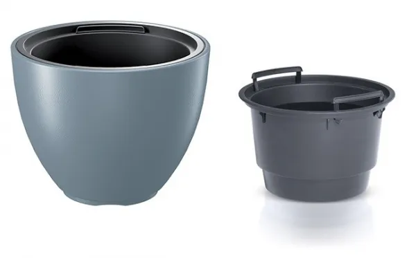 Prosperplast Kvetináč s vkladom HEOSE III svetlo šedý, variant 29,8 cm