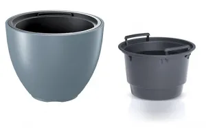 Prosperplast Kvetináč s vkladom HEOSE III svetlo šedý, variant 29,8 cm