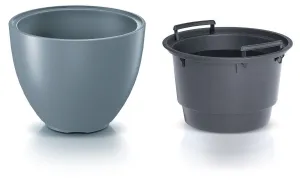 Prosperplast Kvetináč s vkladom HEOSE III svetlo šedý, variant 29,8 cm
