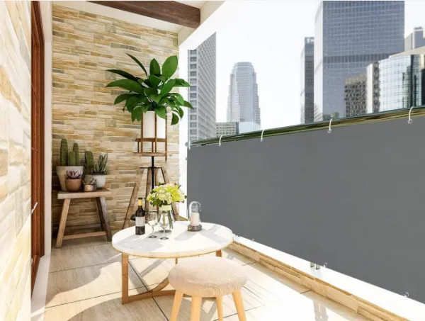 Balkónový kryt 1x5m, sivý