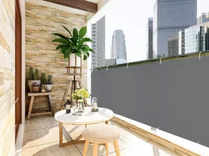 Balkónový kryt 1x5m, sivý