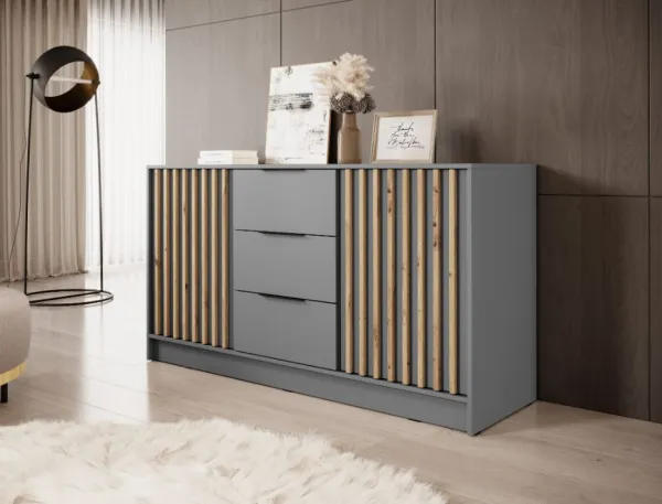 ArtPS Komoda KELLY 3D | sivá