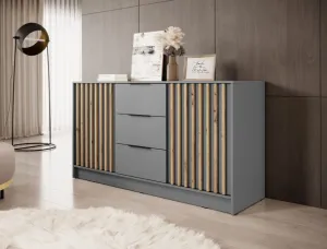 ArtPS Komoda KELLY 3D | sivá