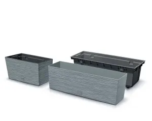 ProsperPlast Kvetináč FURU CASE | betón 39,5 cm