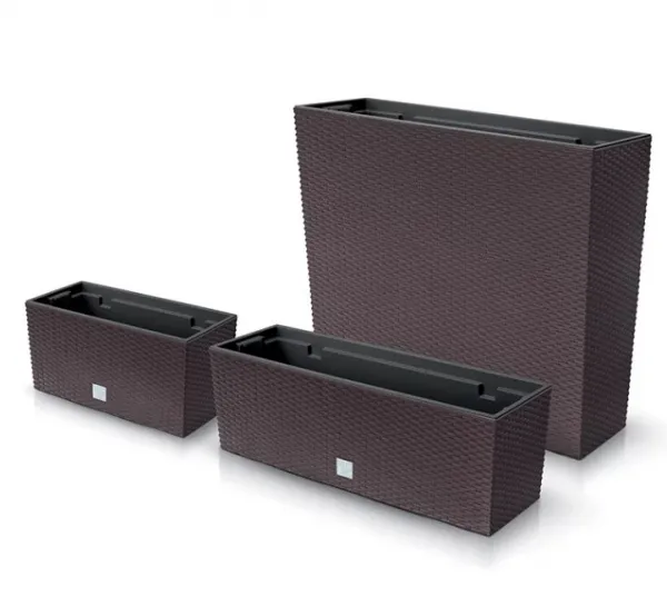 ProsperPlast Kvetináč RATO CASE s vkladom | umbra 39,5 cm