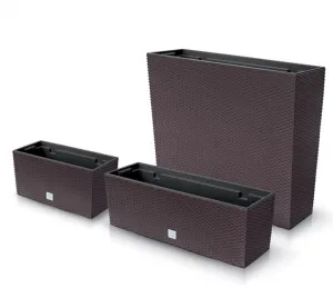 ProsperPlast Kvetináč RATO CASE s vkladom | umbra 39,5 cm
