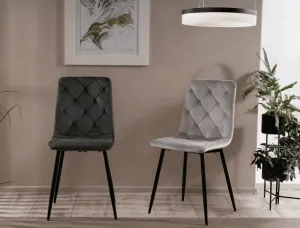 Signal Jedálenská stolička JERRY Velvet | sivá