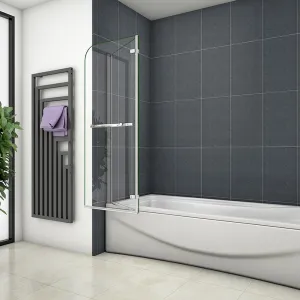 H K - Vaňová zástena S22H 120x140cm - dvojdielna sklopná, číre sklo SE-S22H-12