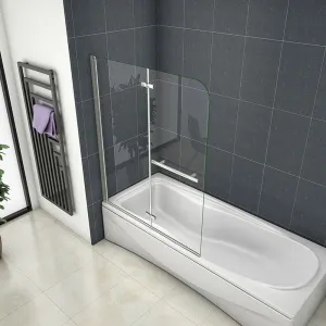 H K - Vaňová zástena S22H 120x140cm - dvojdielna sklopná, číre sklo SE-S22H-12