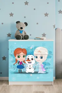 Kocot kids Detská komoda BABYDREAMS Snehové princezné biela