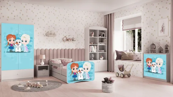 Kocot kids Detská komoda BABYDREAMS Snehové princezné biela