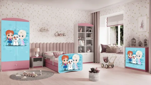 Kocot kids Detská komoda BABYDREAMS Snehové princezné ružová