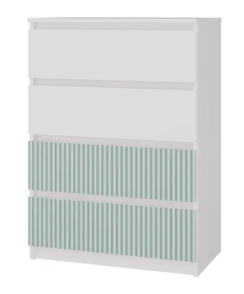 TP Living Detská komoda MALWA M4 ARTESO bielo-zelená