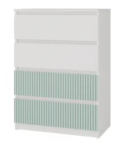 TP Living Detská komoda MALWA M4 ARTESO bielo-zelená