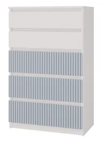 TP Living Detská komoda MALWA M5 ARTESO bielo-modrá