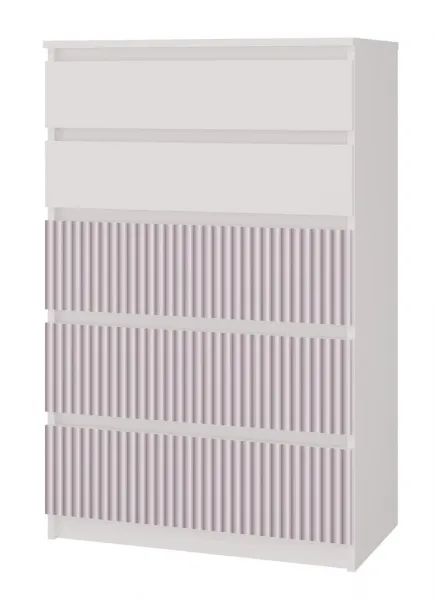 TP Living Detská komoda MALWA M5 ARTESO bielo-ružová