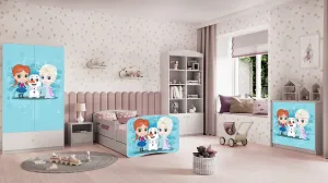 Kocot kids Detská šatníková skriňa BABYDREAMS Snehové princezné biela