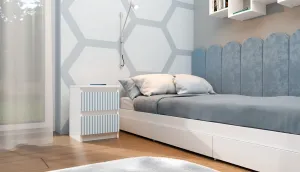 TP Living Detský nočný stolík MALWA M2 ARTESO bielo-modrý