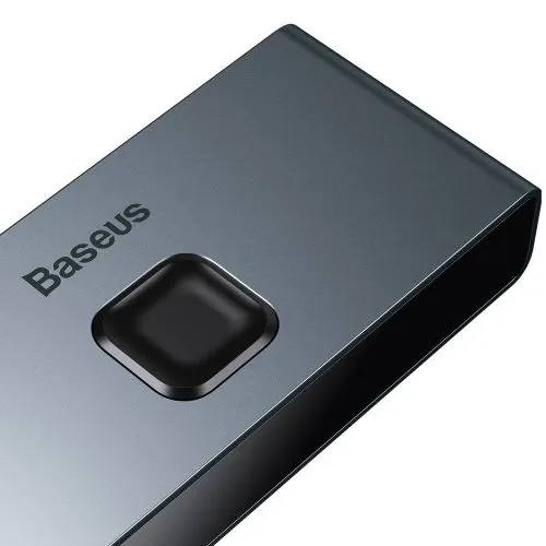 Baseus Matrix 3x HDMI Switch 4K, šedý (CAHUB-BC0G)