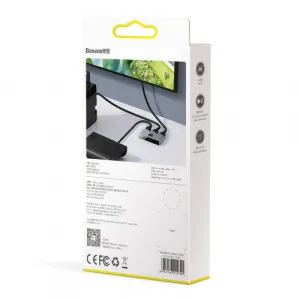 Baseus Matrix 3x HDMI Switch 4K, šedý (CAHUB-BC0G)