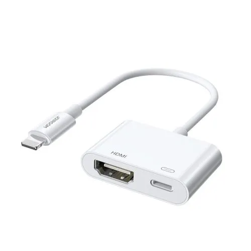 Joyroom Converter Lightning (male) to Digital HDMI (female) + Lightning (female), FullHD 1080p, 60Hz, biela (S-H141)