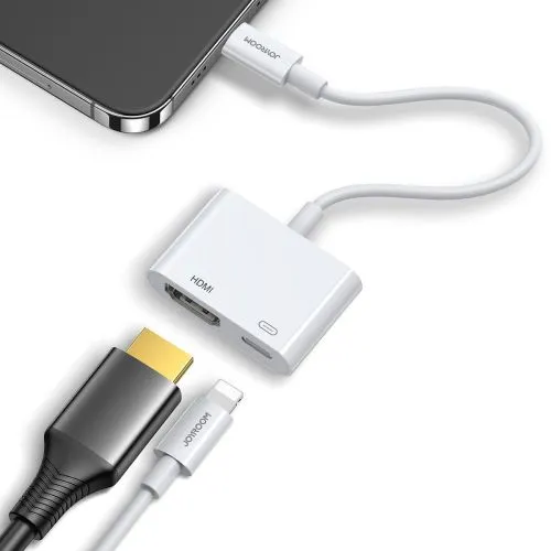 Joyroom Converter Lightning (male) to Digital HDMI (female) + Lightning (female), FullHD 1080p, 60Hz, biela (S-H141)