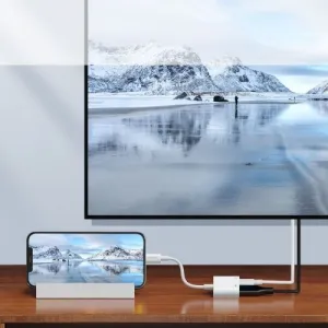 Joyroom Converter Lightning (male) to Digital HDMI (female) + Lightning (female), FullHD 1080p, 60Hz, biela (S-H141)