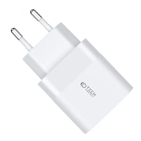 Tech-Protect C30W 2-Port Charger PD30W/QC3.0 - White