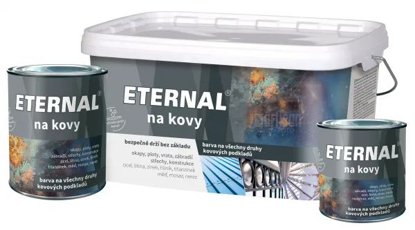ETERNAL Na kovy - antikorózna farba na kov 5 l Strieborná 441
