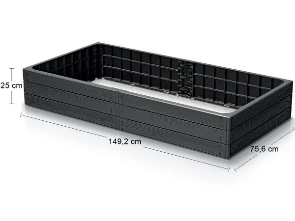 Prosperplast Vyvýšený záhon BOS WADY 149,2 cm antracit
