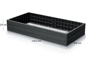 Prosperplast Vyvýšený záhon BOS WADY 149,2 cm antracit