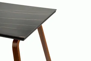 HALMAR Rozkládací jídelní stůl LOZANO 140 cm černý mramor/ořech