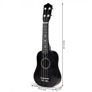 Detská drevená gitara ukulele so 4 nylonovými strunami