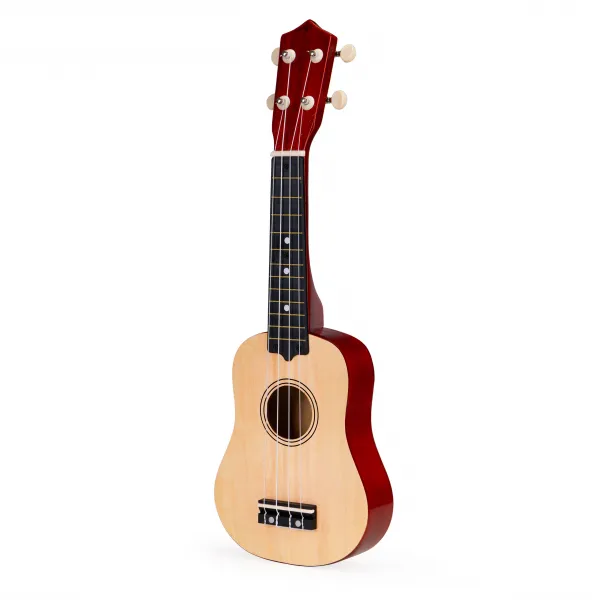 Detská drevená gitara ukulele so 4 nylonovými strunami