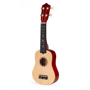 Detská drevená gitara ukulele so 4 nylonovými strunami